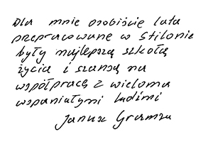 Tekst Janusza Gramzy